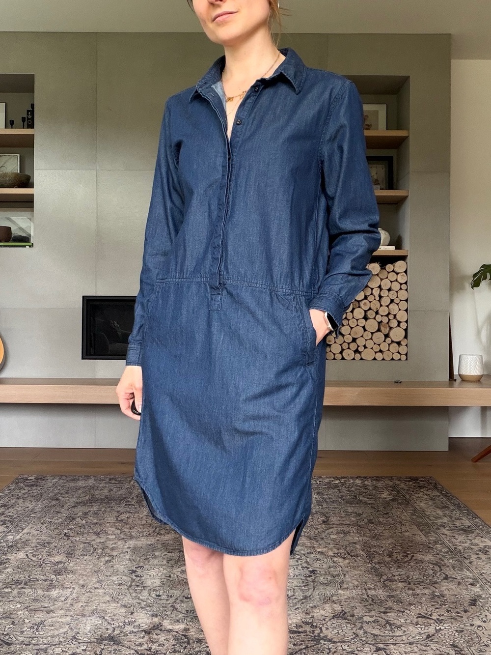 Part two 100% Cotto. Women's Indigo Denim Shirt Dress 36 or small